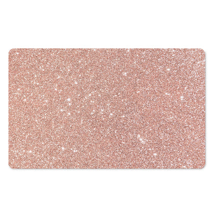 Rose Gold (NOT Real) Glitter Print Polyester Doormat