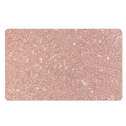 Rose Gold (NOT Real) Glitter Print Polyester Doormat