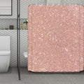 Rose Gold (NOT Real) Glitter Print Polyester Shower Curtain