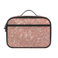 Rose Gold (NOT Real) Glitter Print Portable Lunch Bag