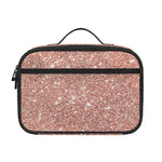 Rose Gold (NOT Real) Glitter Print Portable Lunch Bag