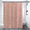 Rose Gold (NOT Real) Glitter Print Premium Shower Curtain