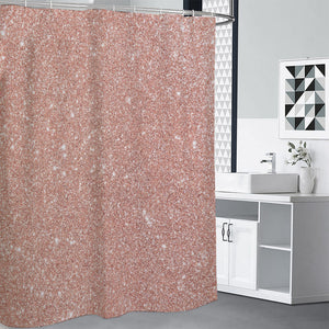 Rose Gold (NOT Real) Glitter Print Premium Shower Curtain