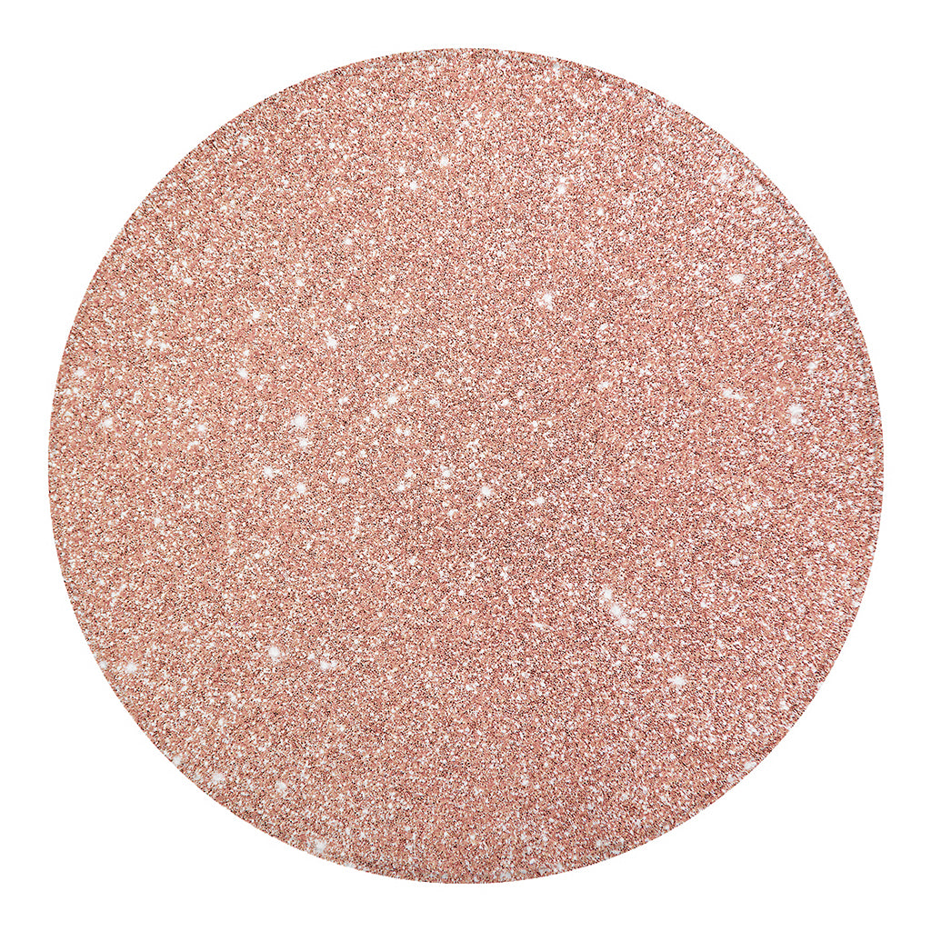 Rose Gold (NOT Real) Glitter Print Round Blanket