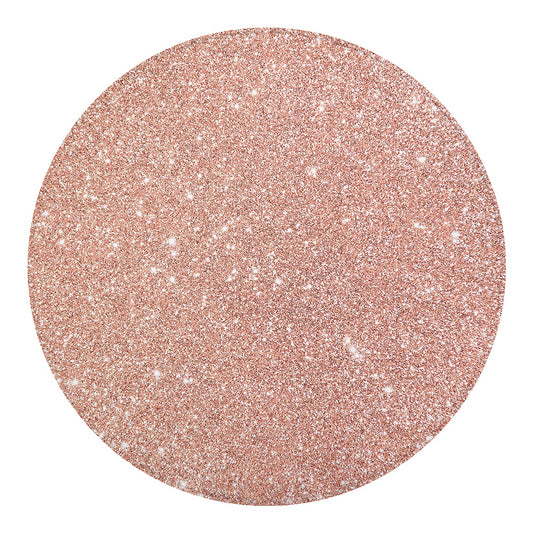 Rose Gold (NOT Real) Glitter Print Round Blanket
