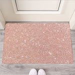 Rose Gold (NOT Real) Glitter Print Rubber Doormat