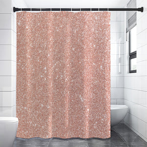 Rose Gold (NOT Real) Glitter Print Shower Curtain