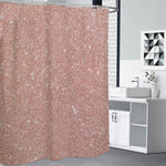 Rose Gold (NOT Real) Glitter Print Shower Curtain