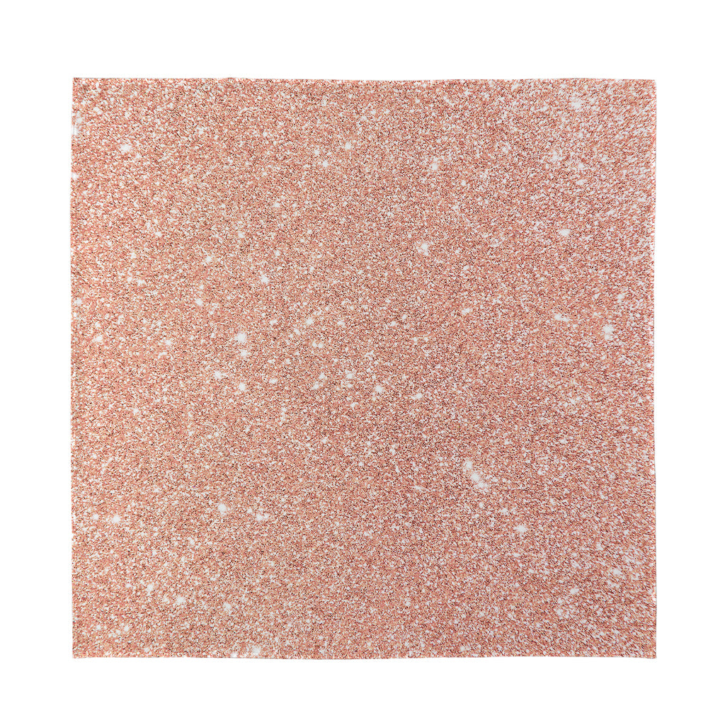 Rose Gold (NOT Real) Glitter Print Silk Bandana