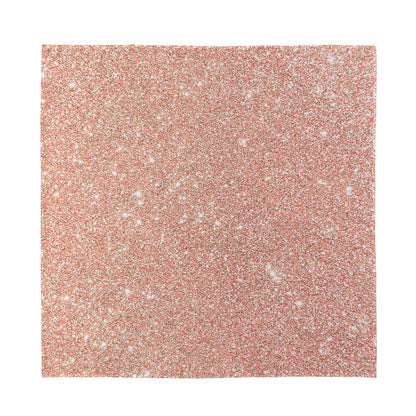 Rose Gold (NOT Real) Glitter Print Silk Bandana