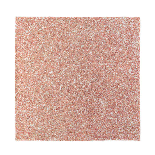 Rose Gold (NOT Real) Glitter Print Silk Bandana