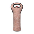 Rose Gold (NOT Real) Glitter Print Single Neoprene Wine Tote