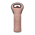 Rose Gold (NOT Real) Glitter Print Single Neoprene Wine Tote