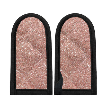 Rose Gold (NOT Real) Glitter Print Skillet Handle Cover