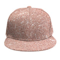 Rose Gold (NOT Real) Glitter Print Snapback Cap