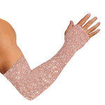 Rose Gold (NOT Real) Glitter Print Sun Protection Arm Sleeves