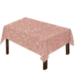 Rose Gold (NOT Real) Glitter Print Tablecloth
