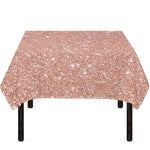 Rose Gold (NOT Real) Glitter Print Tablecloth