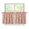 Rose Gold (NOT Real) Glitter Print Tier Curtains