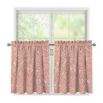 Rose Gold (NOT Real) Glitter Print Tier Curtains