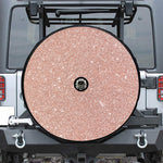 Rose Gold (NOT Real) Glitter Print Tire Cover With Camera Hole