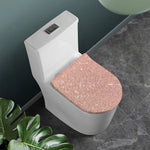 Rose Gold (NOT Real) Glitter Print Toilet Lid Cover