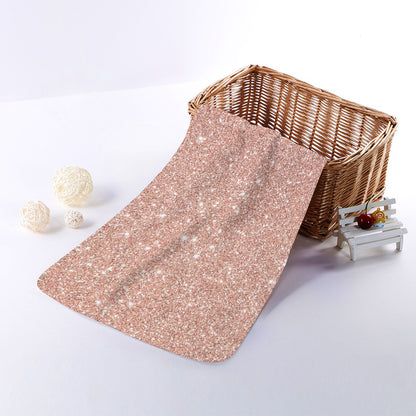Rose Gold (NOT Real) Glitter Print Towel