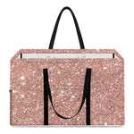 Rose Gold (NOT Real) Glitter Print Utility Tote Bag