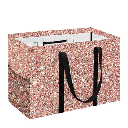 Rose Gold (NOT Real) Glitter Print Utility Tote Bag