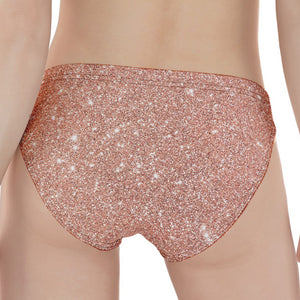 Rose Gold (NOT Real) Glitter Print Women's Panties