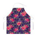 Rose Pansy Floral Flower Pattern Print Adjustable Apron