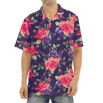 Rose Pansy Floral Flower Pattern Print Aloha Shirt