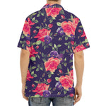 Rose Pansy Floral Flower Pattern Print Aloha Shirt