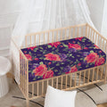 Rose Pansy Floral Flower Pattern Print Baby Crib Sheet