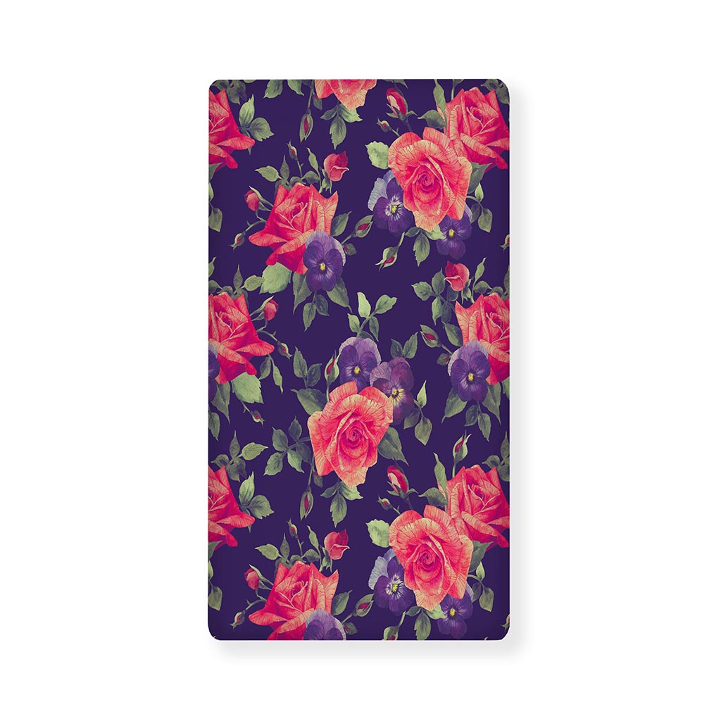 Rose Pansy Floral Flower Pattern Print Baby Crib Sheet