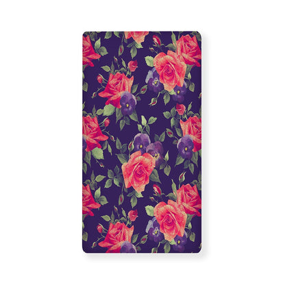 Rose Pansy Floral Flower Pattern Print Baby Crib Sheet