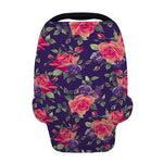 Rose Pansy Floral Flower Pattern Print Baby Seat Cover