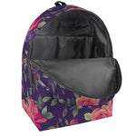 Rose Pansy Floral Flower Pattern Print Backpack