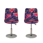 Rose Pansy Floral Flower Pattern Print Bar Stool Covers