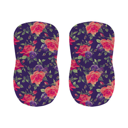 Rose Pansy Floral Flower Pattern Print Bar Stool Covers