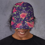 Rose Pansy Floral Flower Pattern Print Baseball Cap