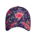 Rose Pansy Floral Flower Pattern Print Baseball Cap