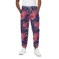 Rose Pansy Floral Flower Pattern Print Cotton Sweatpants