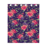 Rose Pansy Floral Flower Pattern Print Curtain