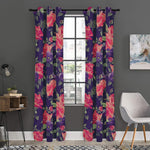 Rose Pansy Floral Flower Pattern Print Curtain