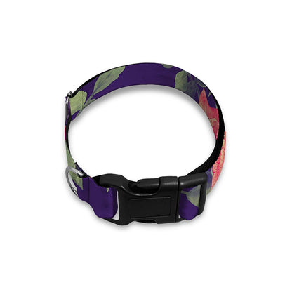 Rose Pansy Floral Flower Pattern Print Dog Collar