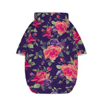 Rose Pansy Floral Flower Pattern Print Dog Zip Up Hoodie