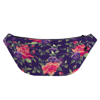 Rose Pansy Floral Flower Pattern Print Fanny Pack