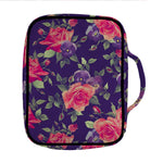 Rose Pansy Floral Flower Pattern Print Front Pocket Bible Bag