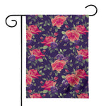 Rose Pansy Floral Flower Pattern Print House Flag